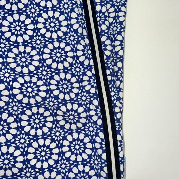 talbots size Small career wear work pants Wide Leg Stripe blue white - Picture 2 of 5